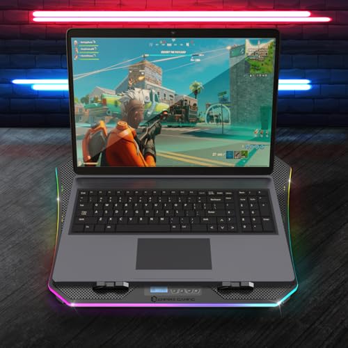EMPIRE GAMING - Guardian C900 Base Refrigeradora Portátil para Laptop PC 12'' a 17'' - 9 Ventiladores - Controlador LCD - 10 Modos RGB - 7 Alturas Ajustables - Soporte Extraíble - imagen 7