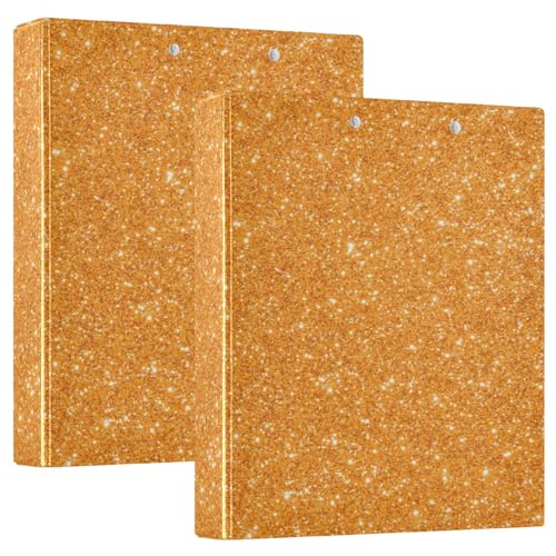 Classeur de Noël 3 anneaux orange pailleté pour organiser vos recettes et listes