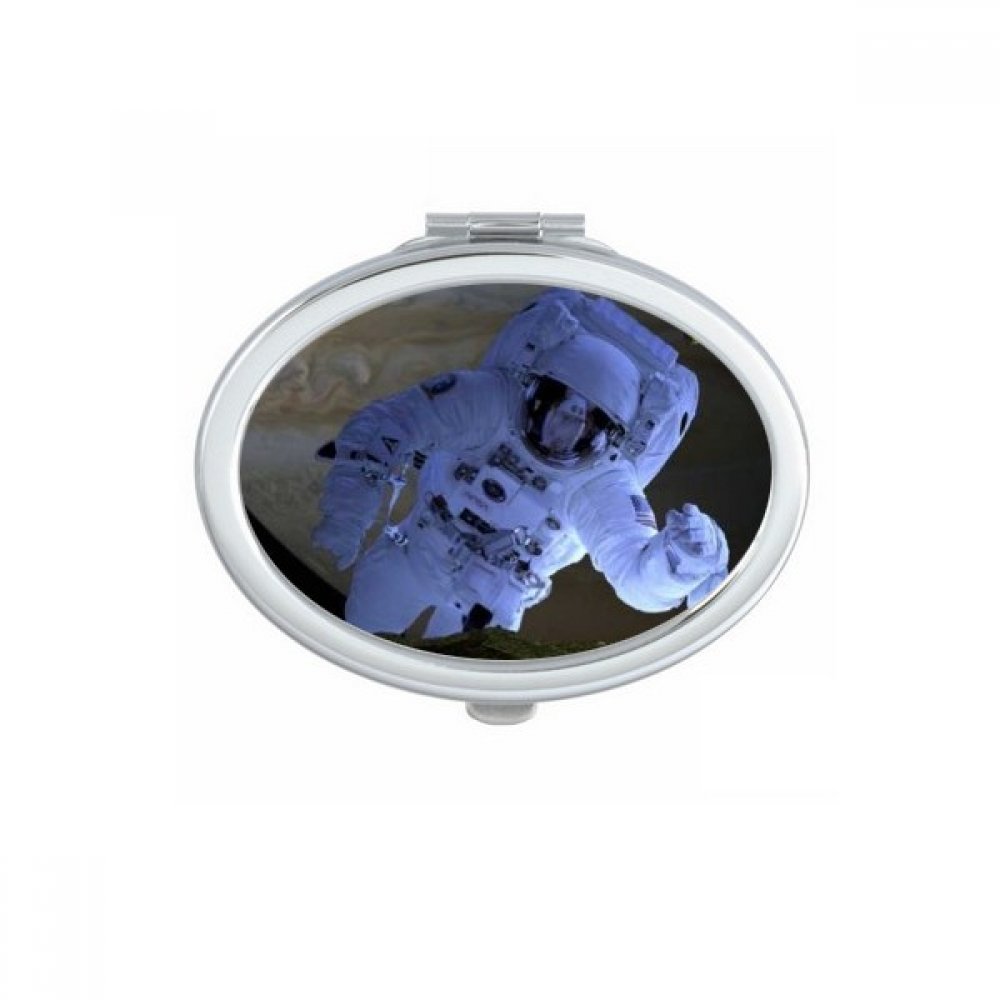 Miroir de poche portable à la main et compact avec miroir maquillage mignon et ovale