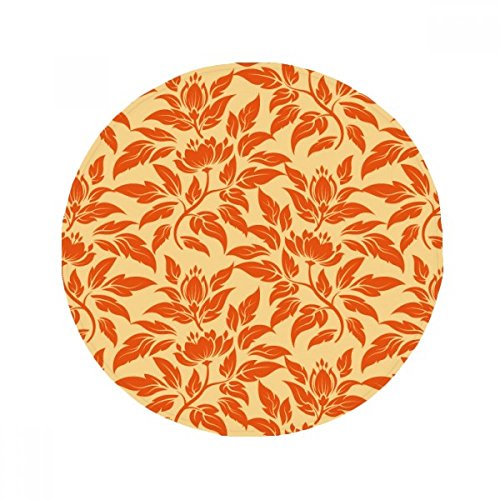Tapis décoratif classique floral orange 50cm lavable - 2