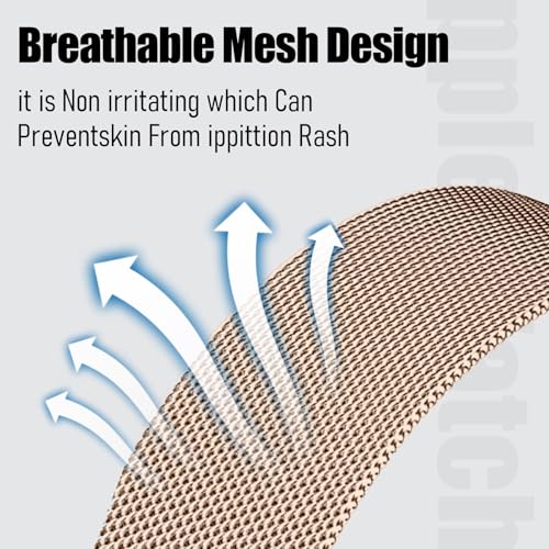 Image of VEMIGON Milanese Loop Metal Band Compatible with Samsung Galaxy Watch 8 40mm 44mm / Watch 8 Classic 46mm, Mesh Magnetic Stainless Steel Replacement Strap (Watch Not Included)