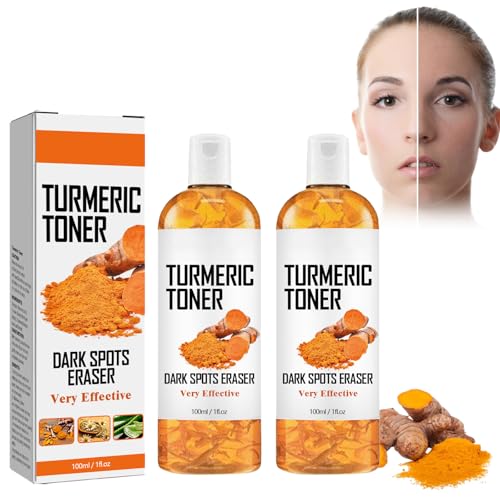 Dyceittdia 2pcs Tonique au Curcuma, Turmeric Toner au Curcuma, Hydratation en Profondeur, Raffermissement et Hydratation, Tonique hydratant pour la peau du visage, 2pcs*100ml, serums1