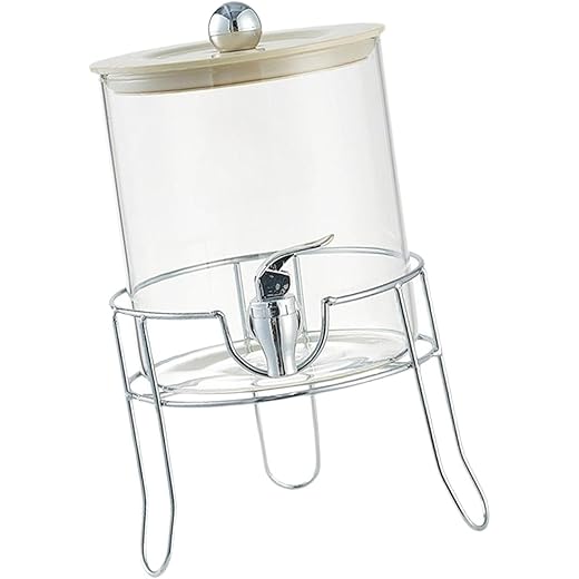 HEAVENGLOW Drink Dispenser with Stand 3.5L Beverage Dispenser with Spigot for Fruit Tea Ball