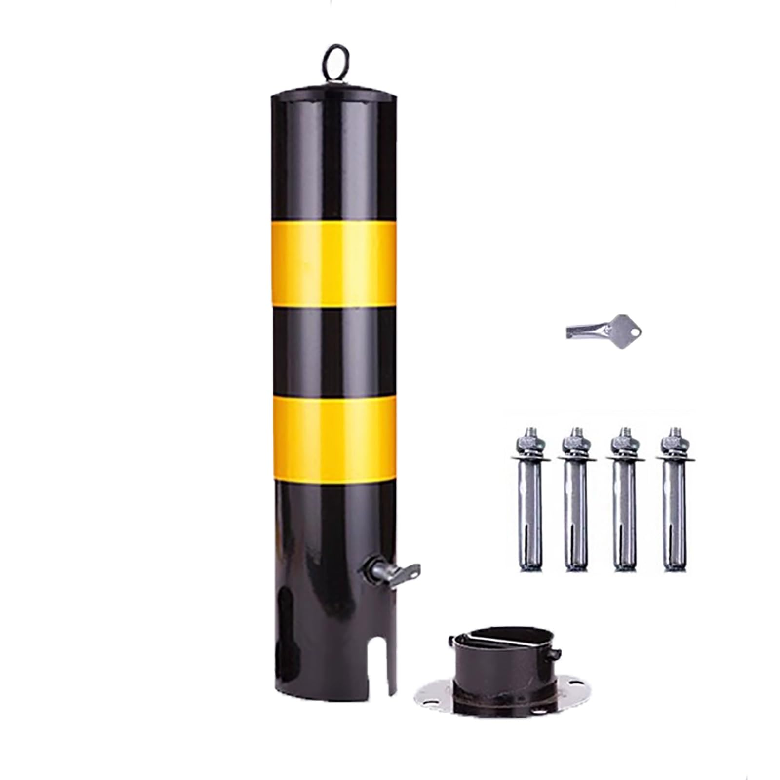 HCZKIUJY Safety Bollard with Reflective Tape and Flat Base for Parking Lots, Sidewalks, and Bike Paths (1pcs 19.7"/50cm)