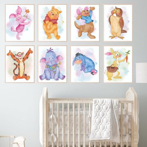BigWig Prints Winnie the Pooh Nursery Decor Posters - Winnie the Pooh Wall Decor, Winnie the Pooh Baby Shower Decor, Winnie the Pooh Room Decor, Classic Winnie the Pooh Decor - 8 Pack (8x10) Unframed - Thumbnail 3