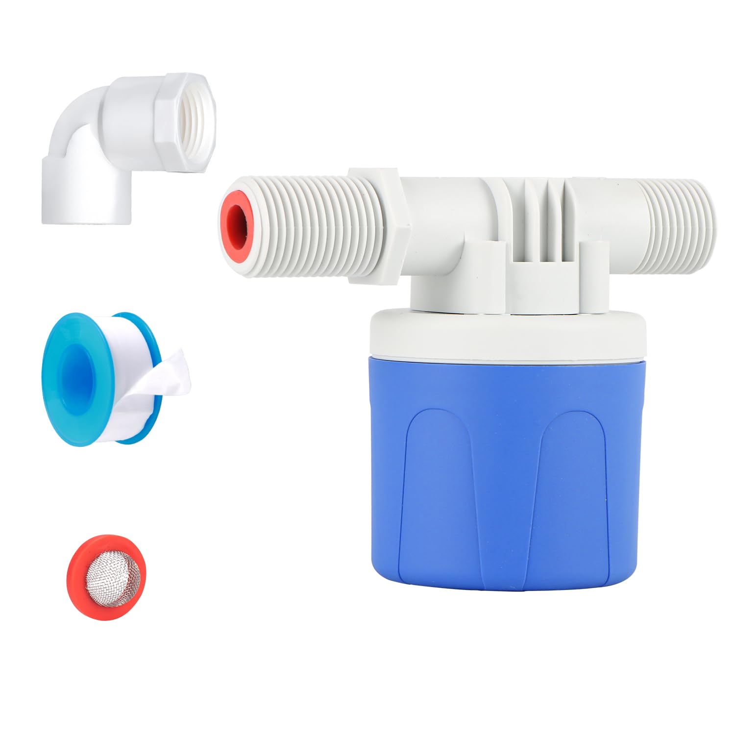 Automatic Water Level Control Valve,Mini Water Float Valve,Fully Automatic Water Level Controller for Water Tank,Auto Fill Shut Off Water Float Valve for Pool/Water Tower (1/2" Side water intake)