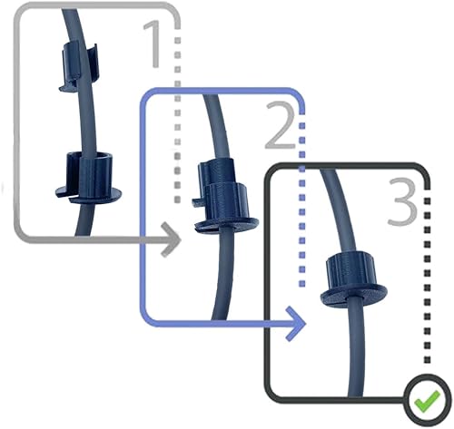 Miniatura 4 de FANRTE Cable de pared de 34 pulgadas para ojal de cable Ethernet Starlink, 2 bujes de pared a presión para cable de antena satélite Starlink