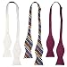 Bundle Monster 3pc Mens Fashion Adjustable Length Self Tied Necktie Bow Ties