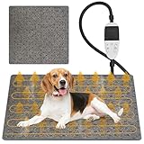 CACSPS Heizkissen für Haustiere – Heizmatte für Katzen und Hunde mit Temperaturregelung und automatischer Abschaltung (60 x 90cm)