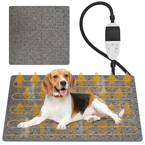 CACSPS Heizkissen für Haustiere – Heizmatte für Katzen und Hunde mit Temperaturregelung und automatischer Abschaltung (60 x 90cm)