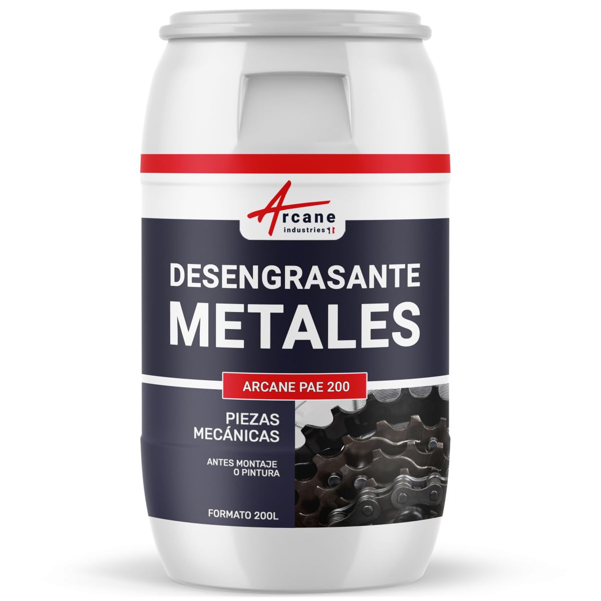 Limpiador Desengrasante para Metales, Moto y Coche 200 L | Desengrasa la Mecánica, Respeta Metales y Capas de Pintura, Cadenas de Bici, Moto y Herramientas - Arcane Industries