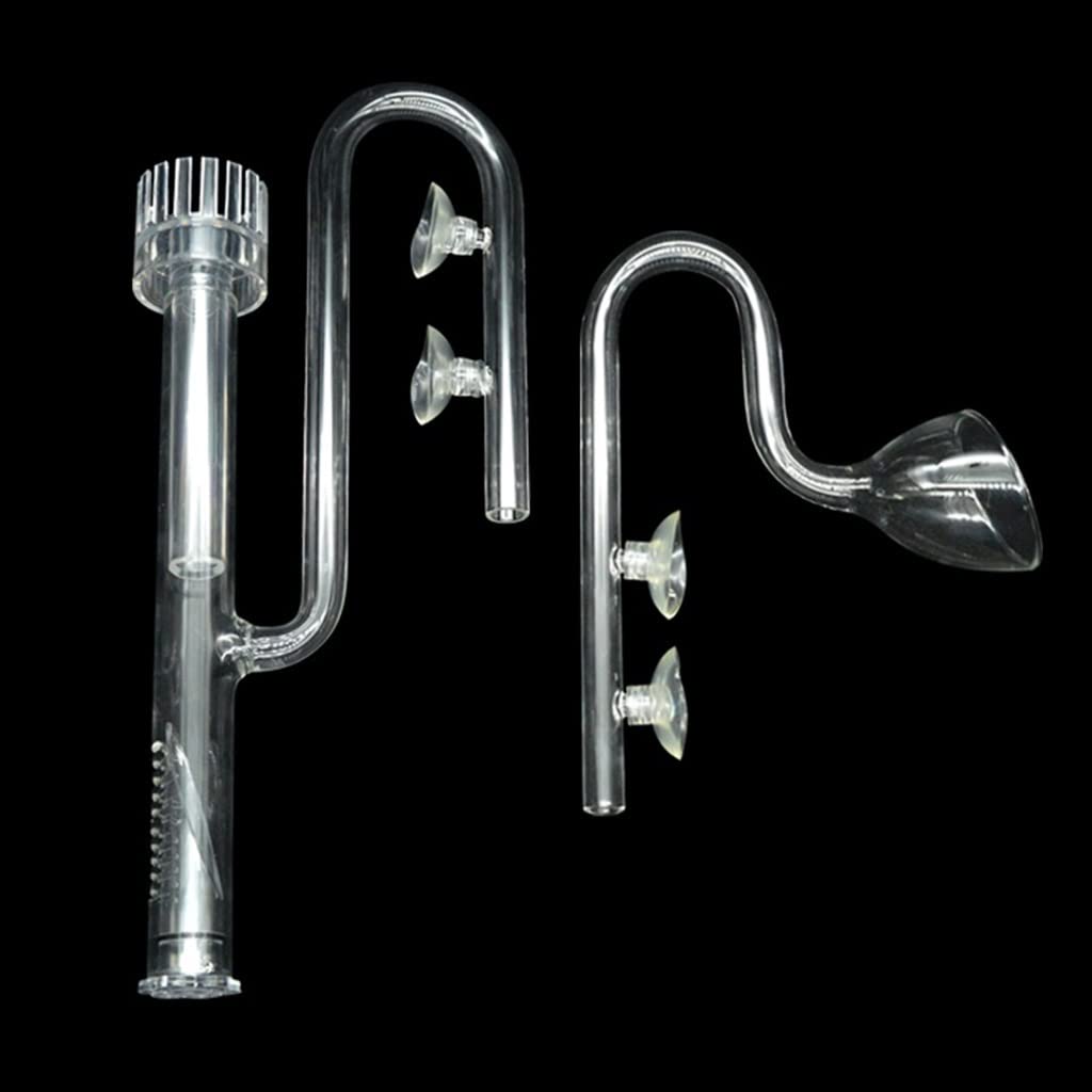 Juego de tubos de lirio for acuario, espumadera acrílica de entrada y salida for peceras, mejora el flujo de agua y el crecimiento de las plantas, 1 unidad(Pipe Holder 2pcs17mm)