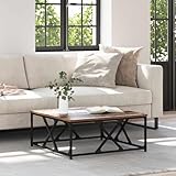 Facile à monter, utilisation durable : tous les trous et vis sont prédéterminés avec précision, en 20 minutes, la table d'appoint est posée, la surface facile d'entretien se nettoie facilement avec un chiffon sec, de sorte que le design reste frais tous les jours