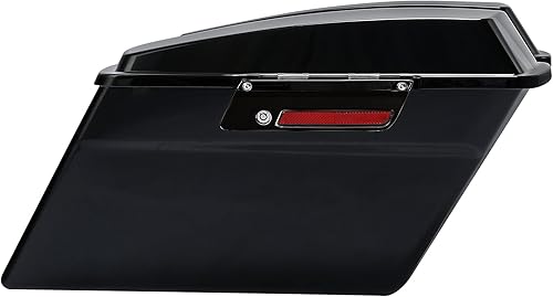 Miniatura 2 de XFMT Alforjas para motocicleta, color negro vívido, para motocicleta, con tapas y cierres negros para Harley Touring Road King Street Glide Road