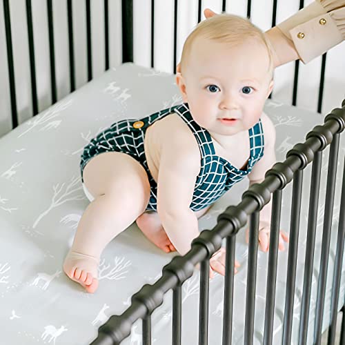 Grssder Stretch Ultra Soft Jersey Knit Fitted Crib Sheets Set 2 Pack,Fit All Standard Crib Mattress Pads Safe And Snug thumb #4