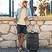 KROSER Softside Expandable Carry On Luggage with Front Business Pockets，20 Inch Suitcases with Spinner Wheels & Built-in TSA Lock, Durable Suitcase Rolling Luggage with USB Port, Black