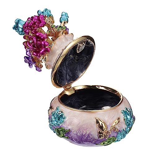 LIFKOME Alliage de Zinc Boîte à Bijoux Coffret Décoratif, Émaillée