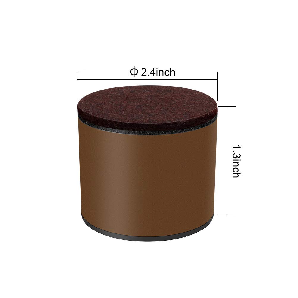 Furniture Round Risers,Uspacific 4 Pack Furniture Height Extenders, Add 1.3