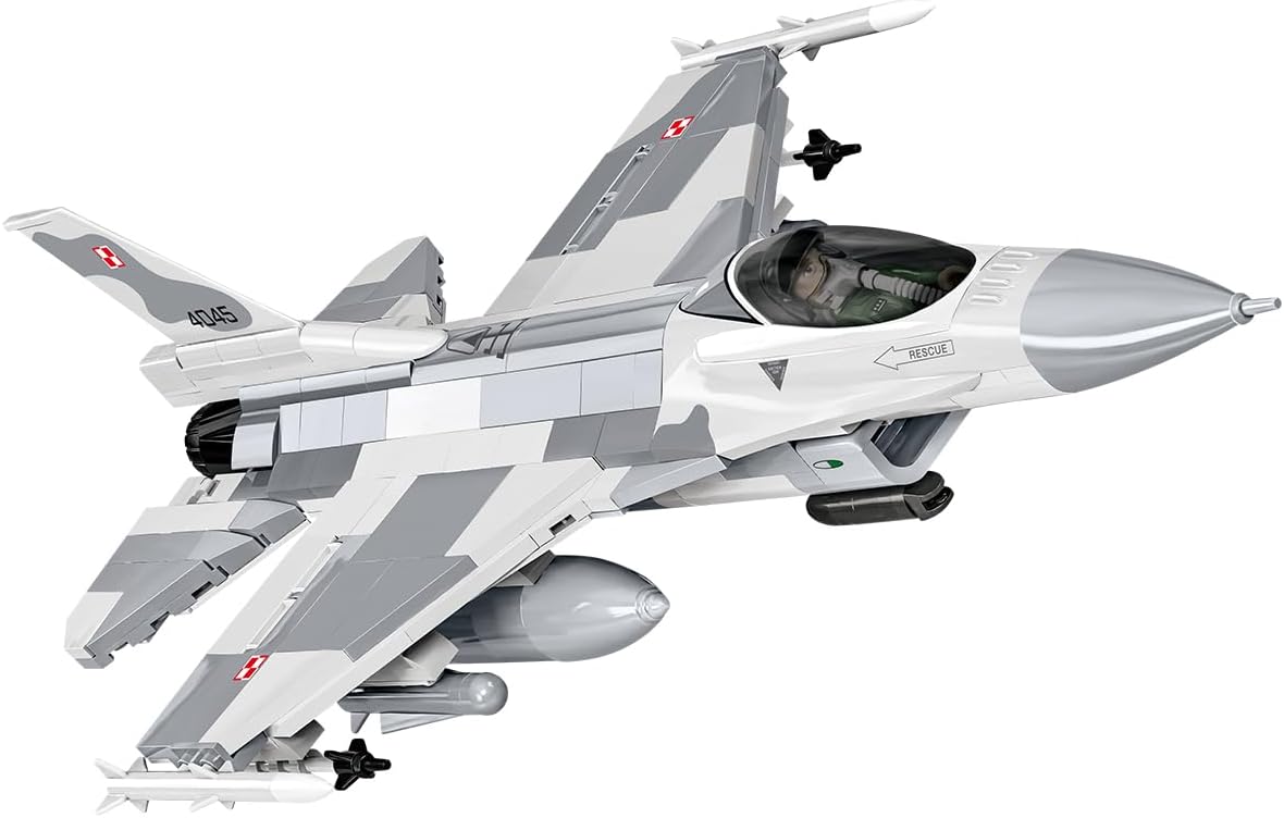 COBI Armed Forces SU-57 Felon Aircraft F-16C Fighting Falcon (PL) Plane Building Set, 463 Pieces