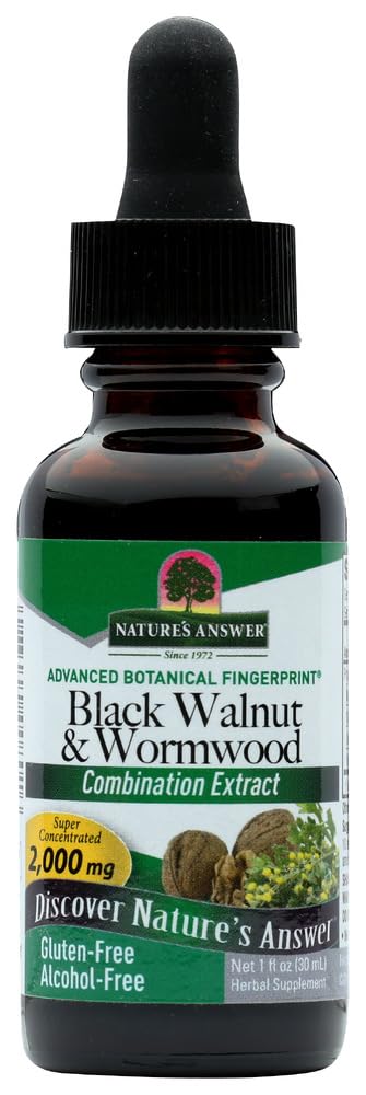2Pack! Nature's Answer Black Walnut and Wormwood Complex Alcohol Free - 1 fl oz