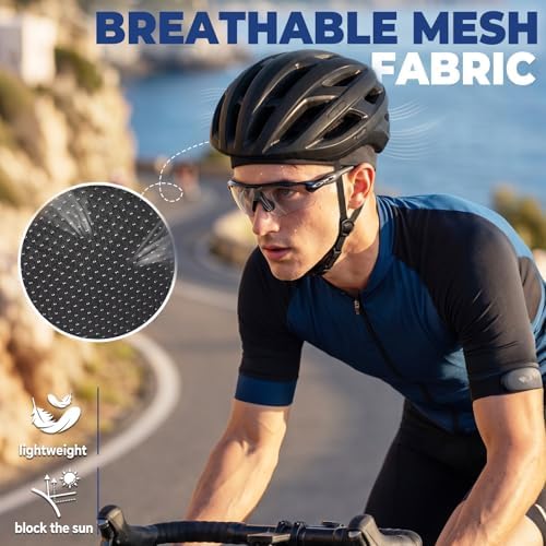 Lauzq 3Pack Cooling Breathable Mesh Skull Cap Helmet Liner, Sweat & Quick Dry Cycling Motorcycle Hard Hat Liner for Men Women - 3