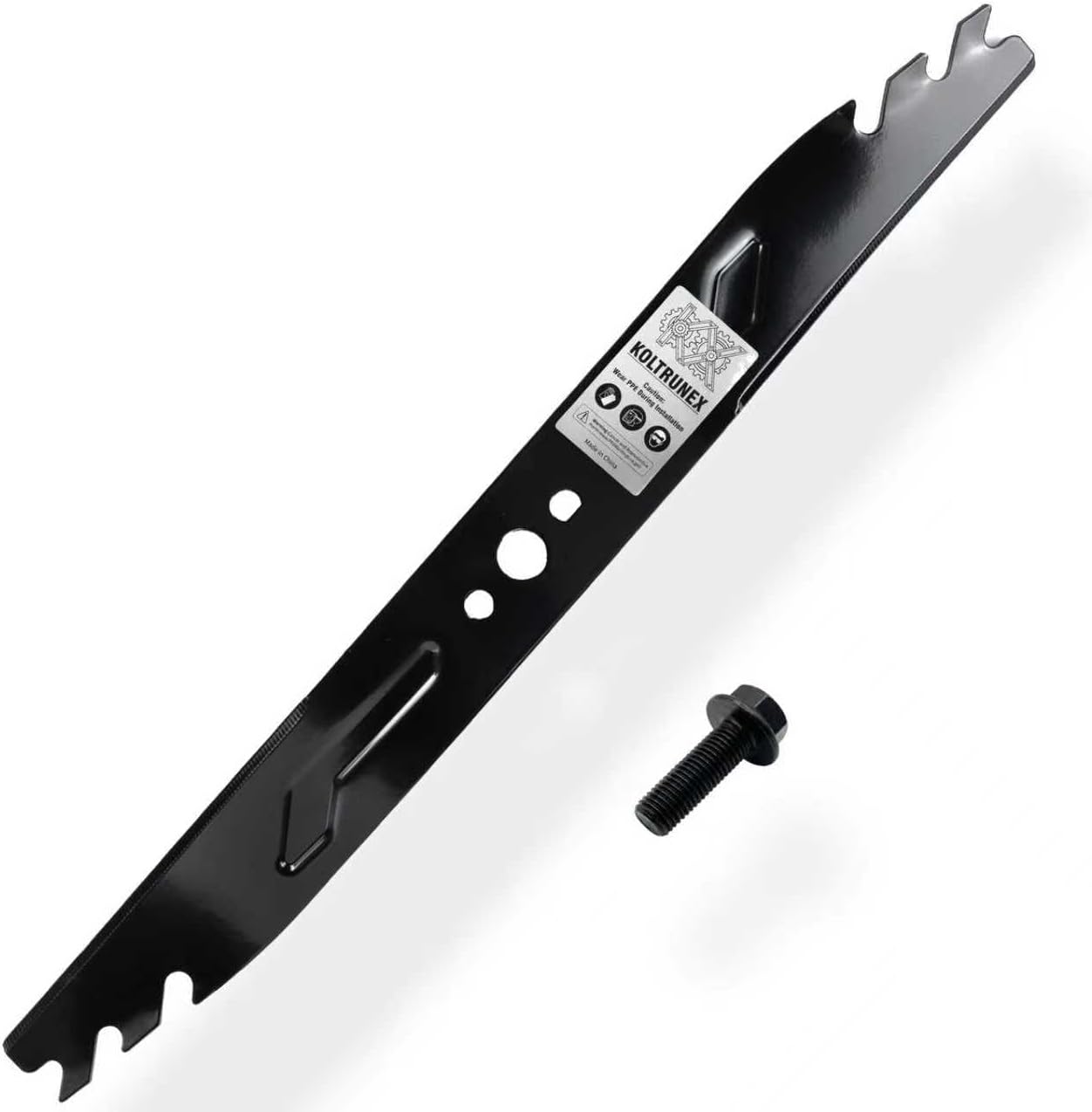 Standard Mower Blade Replacement for EGO AB2102 Power+ 21" Electric Lawn Mower Models LM2110 LM2110SP LM2120SP, Circle Center Hole 1-Pack with Bolt