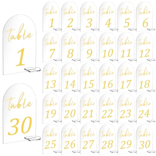Numéros de table en acrylique Molain pour éviter le chaos du placement des invités