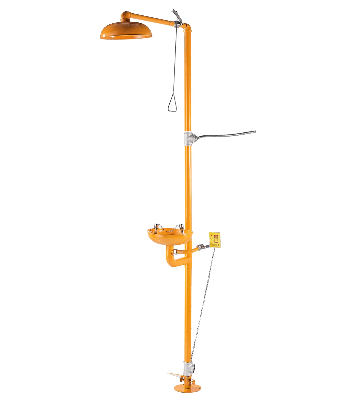 Buy Yellow Eye Wash Station with Covers Stainless Steel Emergency