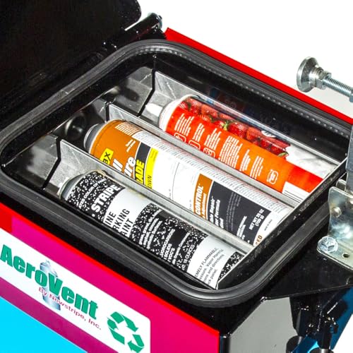 Image of AeroVent 3X Aerosol Can Disposal System (Part #10004721) | Processes 3 Cans Simultaneously | Fits Cans Up to 3 inch Diameter & 10.5 inch Length | Viz-a-Ball Indicator | Heavy-Duty Steel | Made in USA