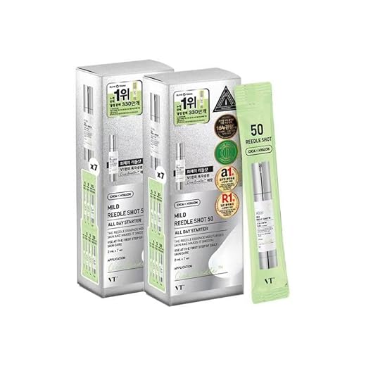 VT COSMETICS CICA Reedle Shot 50 Essence, Esencia Facial Diaria, Complejo Centella, Ácido Hialurónico, Extracto de propóleo verde para todo tipo de piel, 2 ml (7 unidades)