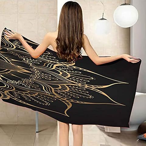 BZGAN Beach Towel Line Print Printed Beach Towel Microfiber Ultra Absorbent Towel Sunscreen Shawl Swimming Camping Sport Fitness Yoga Bath Towel Sand Free Quick Dry 50X100Cm Cover