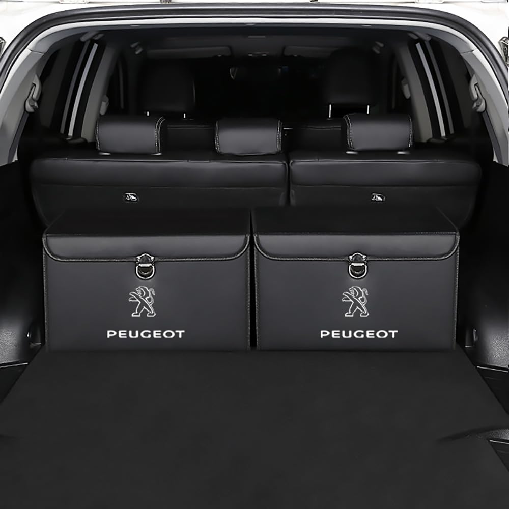 Rangement Coffre De Voiture Organisateur Pour Peugeot Expert 3 ( III) V I 2016-2024,68L Organisateur Voiture Pliable Multi-Compartiments Tissu Oxford Organisateur Voiture Coffre,Black