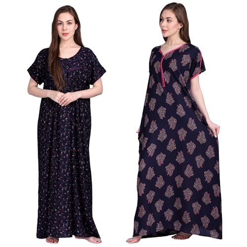Image of Women's Alpine Floral Print Maxi Night Gown