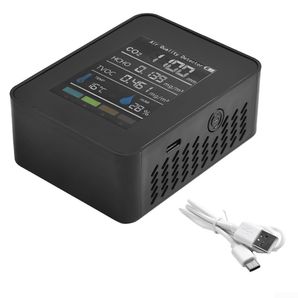 Rilevatore Qualità Aria 5-in-1 Babominimer - Monitor CO2, TVOC, HCHO, Temperatura E Umidità - Foto 3