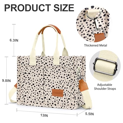 Canvas Tote Bag for Women with Pockets Crossbody Bag Tote Shoulder Handbags Casual Work Bags Everything Tote Bag3