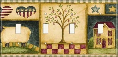 Four Switch Plate - American Home