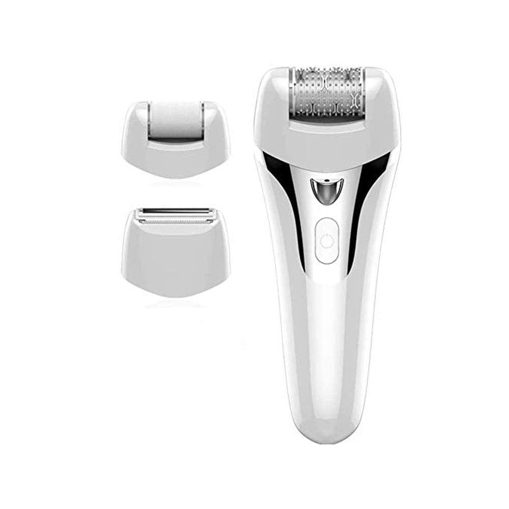 NCRD Epilator, depilador de depilación, for piernas, Axilas, Bikini y Cara, Cuidado de la Cara for Mujeres 3 en 1 Kit (Color : White)
