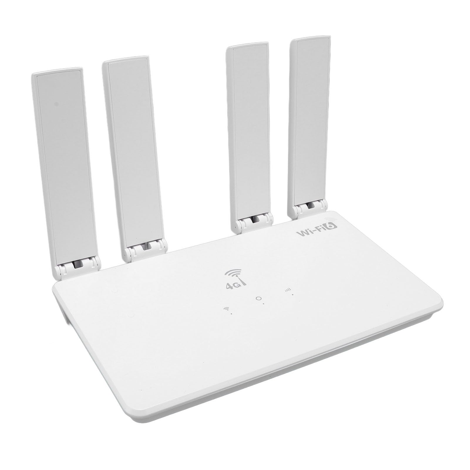 Bewinner Router 4G LTE Bez Odblokowania, z Gniazdem Karty SIM, 4 Antenami o Dużym Wzmocnieniu, Pobieraniem 150 Mb/s, Zasięgiem 200 M dla 10–20 urządzeń, Pasmami Europy i Azji, ładowaniem Typu C