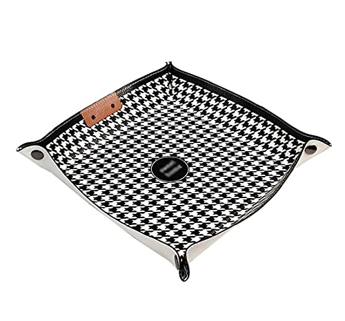 DUNAKE Plateau de Chevet,Plateau Decoratif Key Plateau Organisateur Vestibule Table,pour Ranger Les clés, Les Bijoux, Les clés, Les téléphones Portables, Les Montres, Les Bonbons