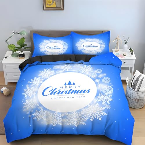 Ensemble de literie 3 pièces flocon de neige de Noël, le cadeau idéal pour décorer la chambre