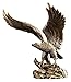 Desktop-Skulptur Messing Winged Eagle Animal Sculpture Pure Kupfer Eagle Statue Dekoration Miniatur Puppe Dekoration Zubehör Home Schmuck Handwerk Figuren