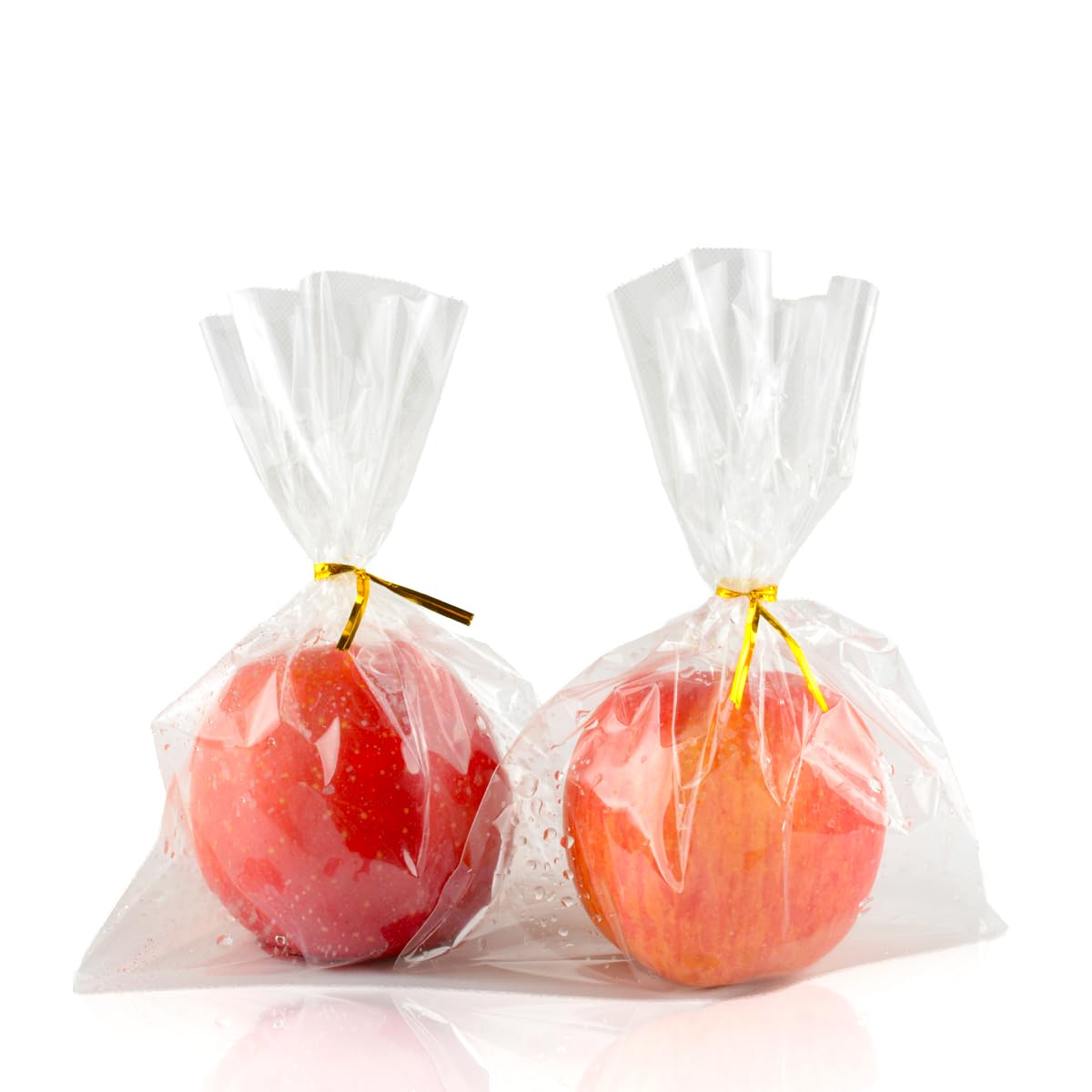 COOLAKE Clear Treat Bags 200 PCS 6x8 Inches Cellophane Bag Clear Candy Bags with 200 PCS Gold Twist Ties for Wrapping,Packaging Candies,Dessert,Bakery, Cookies, Chocolate,Party Favor