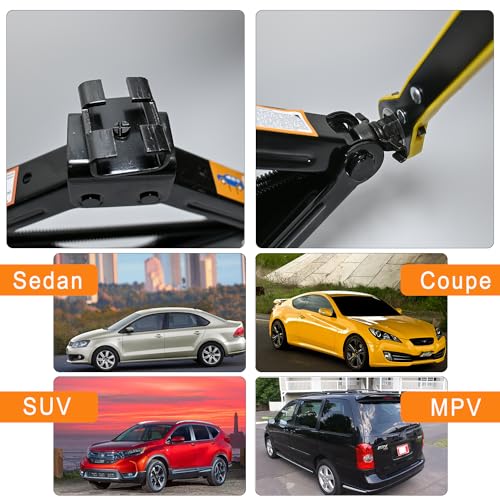 Image of Car Jack Kit 2 Tons (4409lbs) Scissor Jack,Hexagonal Tire Changing kit with Lug Wrench for Car SUV MPV