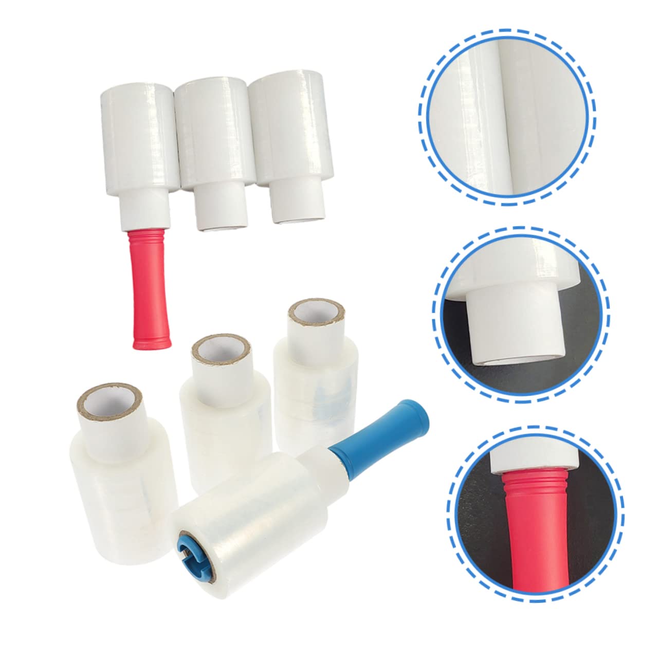 DOITOOL Membrana De Manija Film Retráctil Industrial Autoadhesivo Film Para Mudanzas Rollo De Estirable Transparente