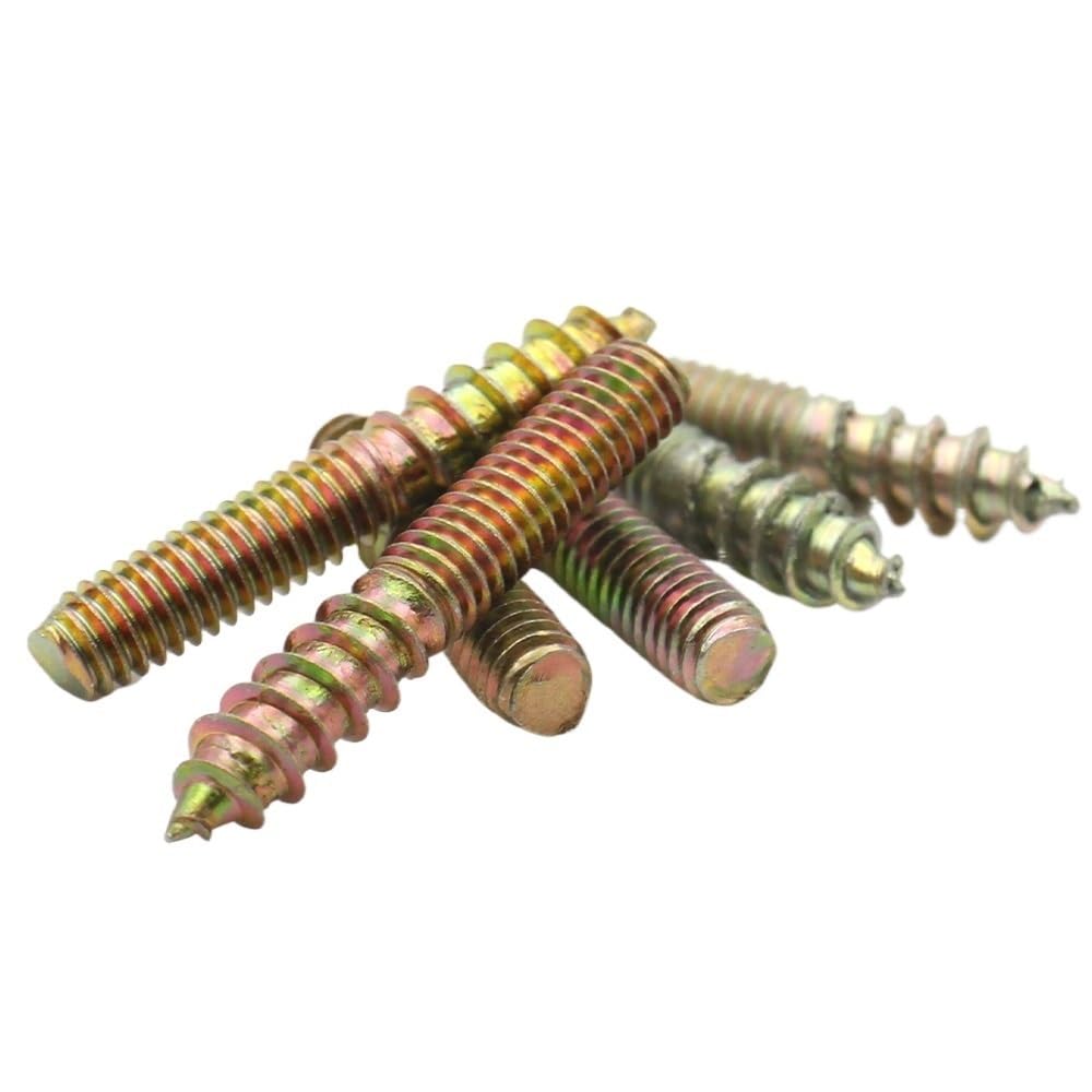 20/50 Uds M4 M5 M6 M8 Tornillos De Suspensión Acero Al Carbono Chapado En Zinc Color Autorroscantes Rosca Doble Extremo Fijación(50pcs,M8x40mm)