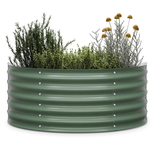 blumfeldt High Grow Half Circle Hochbeet - Ergonomisches...