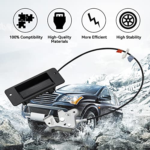 Image of SYERAL Lower Door Latch Assembly w /Door Handle Compatible with E150 E250 E350 Van Superduty 1992-2009 Passenger Side Hinged Door Left Replace Latch and Handle 6C2Z-15264A01-AA