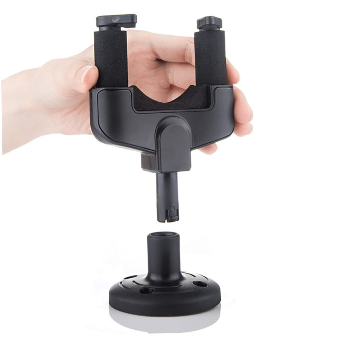 HEMOTON Ganci Per Chitarra Da Parete Facili Da Installare 4 Pezzi Con Bloccaggio Automatico Nero
