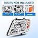 ELH Headlight Assembly Fit For 2009-2021 Nissan Frontier 4-Door Sedan Driver And Passenger Side (Chrome Housing With Amber Reflector)