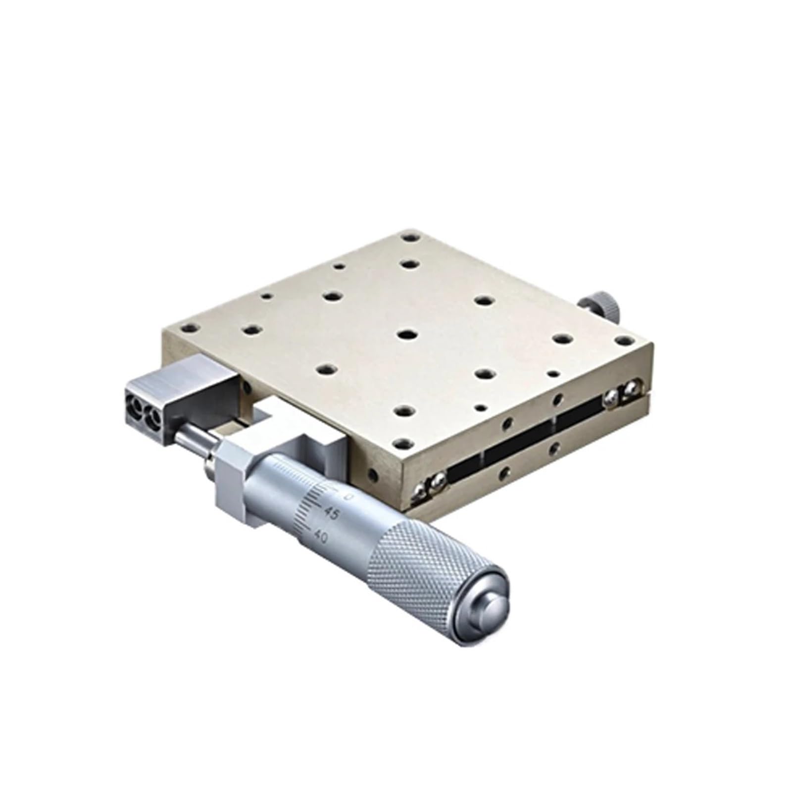 Tavolo Scorrevole micrometrico ASSE X LBX80-L Tavolo Scorrevole Ottico di traslazione da Laboratorio 80 * 80 mm Tavolo lineare a Spostamento Manuale in Acciaio Inossidabile (LBX80-R)